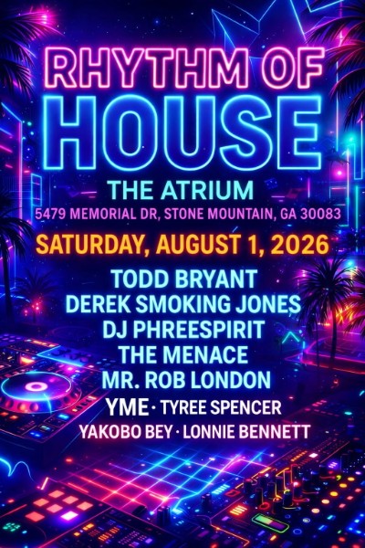 Rhythm of House | Atrium | AUG - Flyer